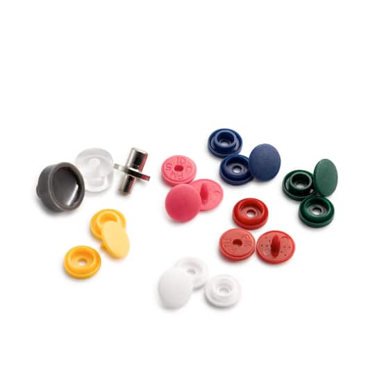 Prym Non-Sew Press Fasteners, Colour Snaps, Round, 12.44mm, Steel Blue Prym Non-Sew Press Fasteners, Colour Snaps, Round, 12.44mm, Steel Blue